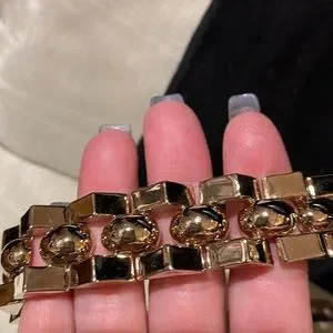 St John Gold Chain belt with black leather Size M-L with duster bag. St. John | Accessories | St John Gold Chain Belt With Black  main image 3